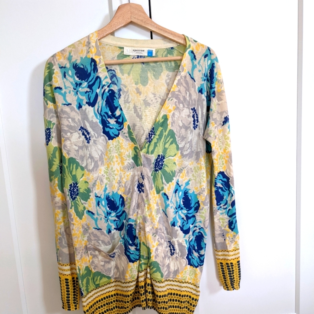 Anthropologie floral cardigan